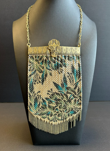 Vintage Art Deco Mandalian 'Gloria' Enamel Mesh Purse