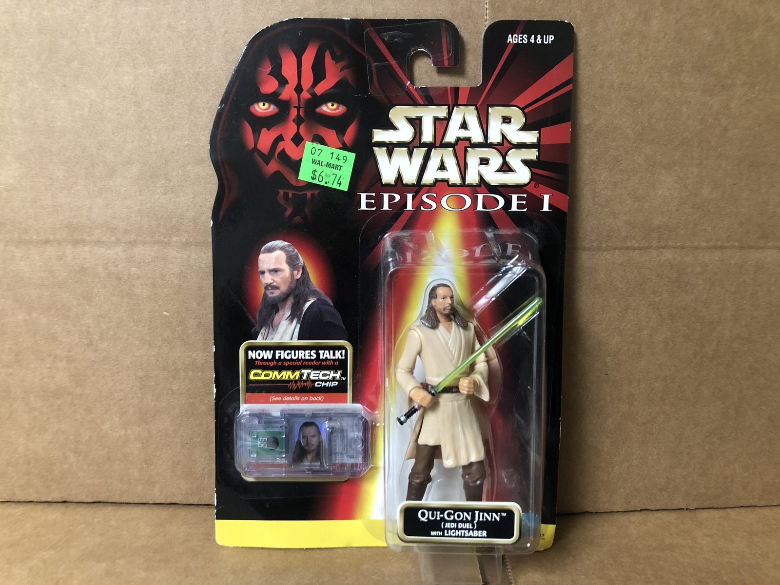Совершенно новый чип CommTech от Hasbro 84072 1998 года выпуска Звездные войны Куай-Гон Джинн Дуэль джедаев 2490₽