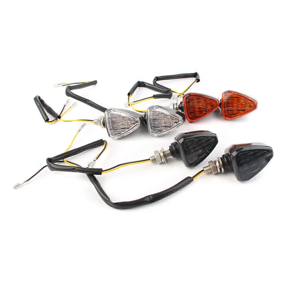 Luzes indicadoras de LED âmbar para motocicleta lâmpada pisca-pisca para Honda Yamaha - Imagem 2 de 4