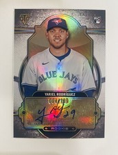 2024 Topps Triple Threads Yariel Rodriguez Amber Auto /199 RC Toronto Blue Jays