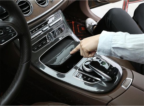 For Benz E Class W213 2016-18 Central Control Gear Shift Panel Cover Real Carbon - Picture 5 of 11