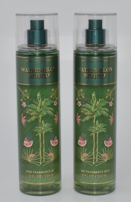 2 BATH & BODY WORKS WATERMELON MOJITO FINE FRAGRANCE MIST BODY SPRAY 8 OZ LARGE