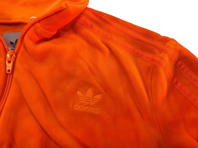 Jeremy Scott adidas JS Track Crop Top Jacket Velour H50966 Signal