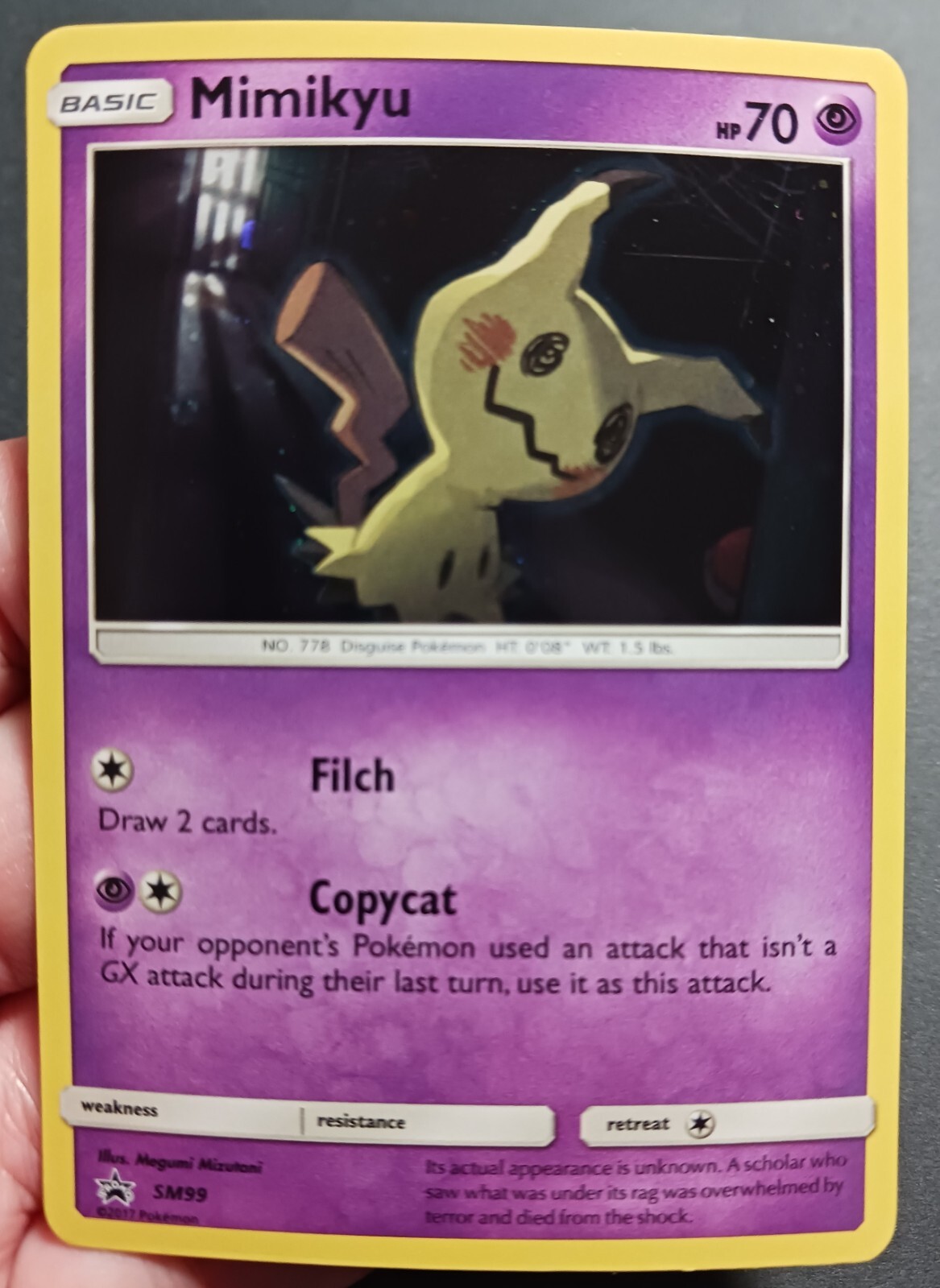 Mimikyu SM99 Holo Promo Pokemon Card NM