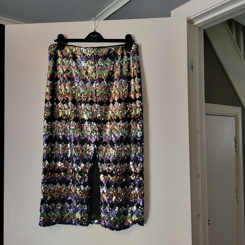 Zara Sequin Skirt Size L eBay