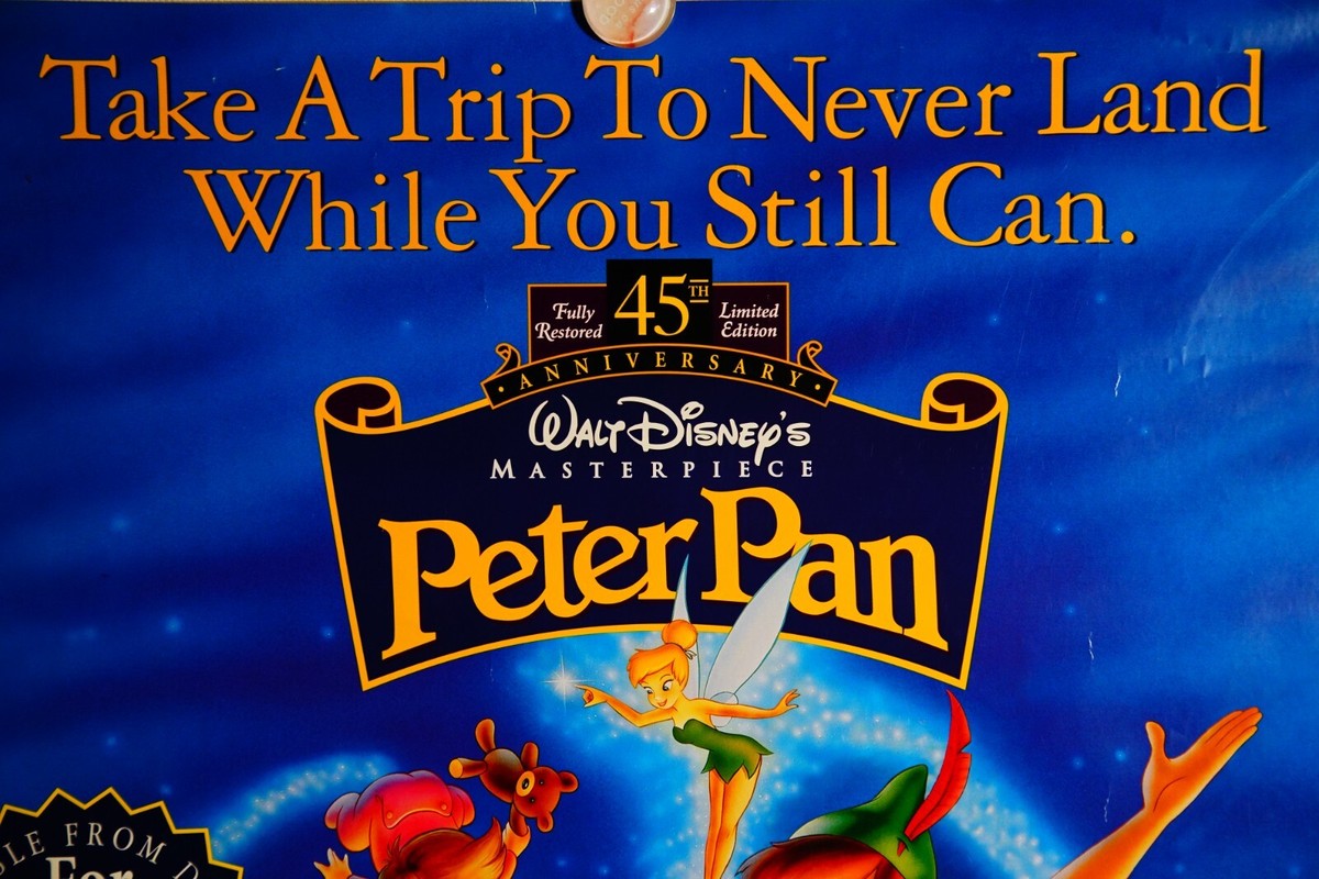 Peter Pan's Golden Anniversary ポスター 1998 Walt Disney Peter Pan Limited Edition Original VHS Movie