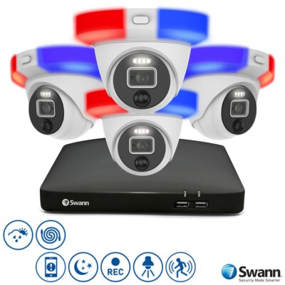 Swann Enforcer 4K CCTV Kit DVR 8-5680 2 TB 4x 4KDER Dome Kamera SWDVK-856804DE