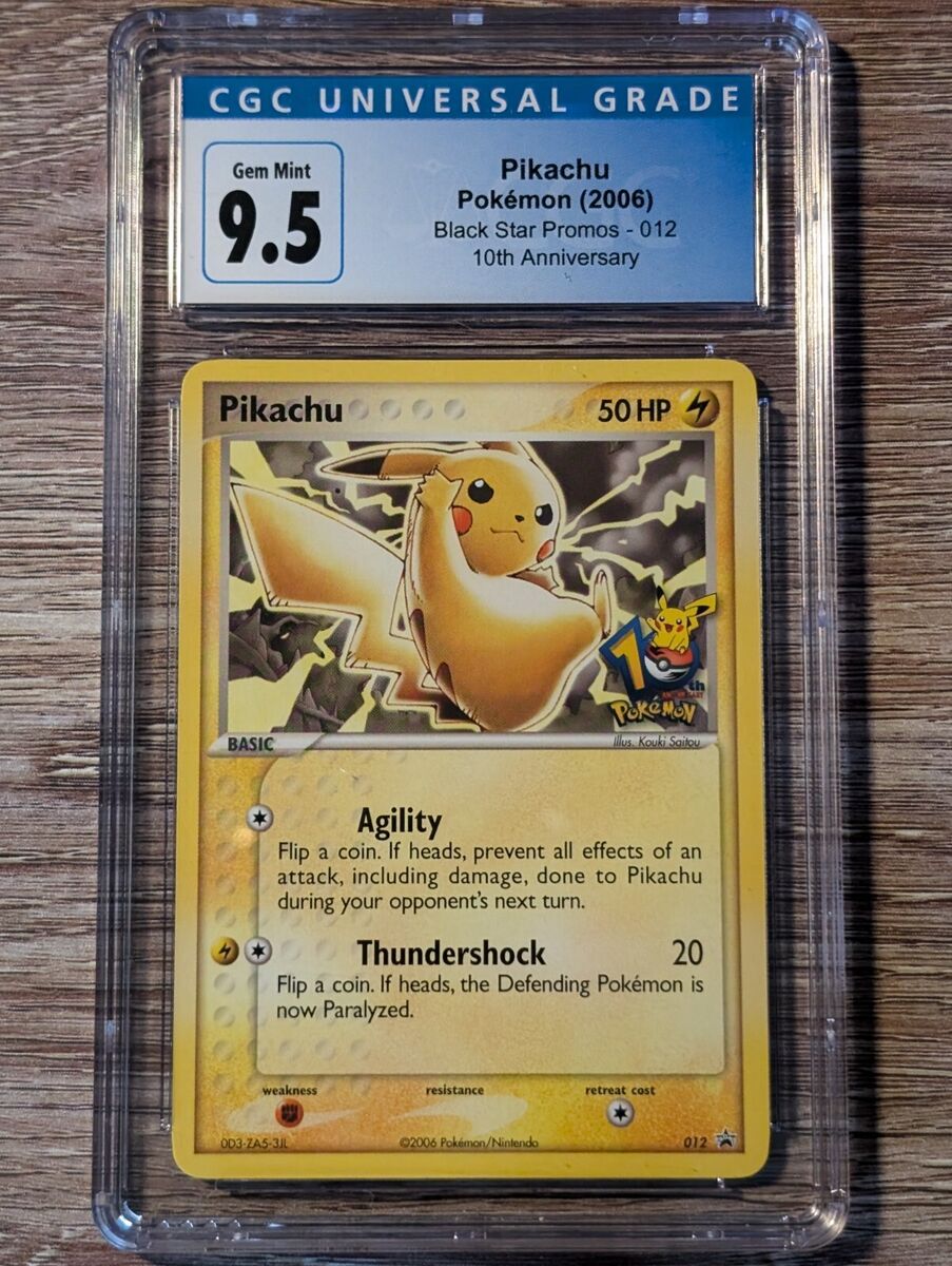 2006 Pokemon Black Star Promos Pikachu #12 10th Anniversary 2006 Pokemon Black Star Promos Pikachu #12 10th Anniversary
