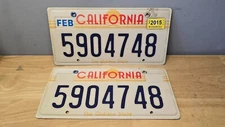 Matching Pair Movie Television TV Prop California License Plates 5904748 Paper