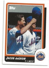 2021 Topps Throwback Thursday Jacob deGrom 1986-87 Hockey Design LP Card