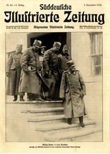 K&ouml;nig Peter in der eroberten Stadt Prilep Balkankrieg Titelblatt 1.12.1912
