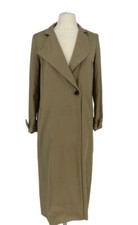  Osman London Side Button Beige Coat Trench Light Academia Womens Sz 8 