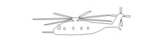 7" us military aircraft silhouette sikorsky ch-53e white sticker decal usa made