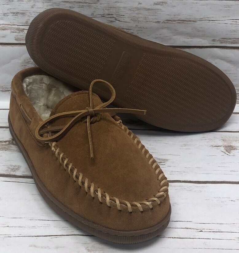 minnetonka men's pile lined hardsole