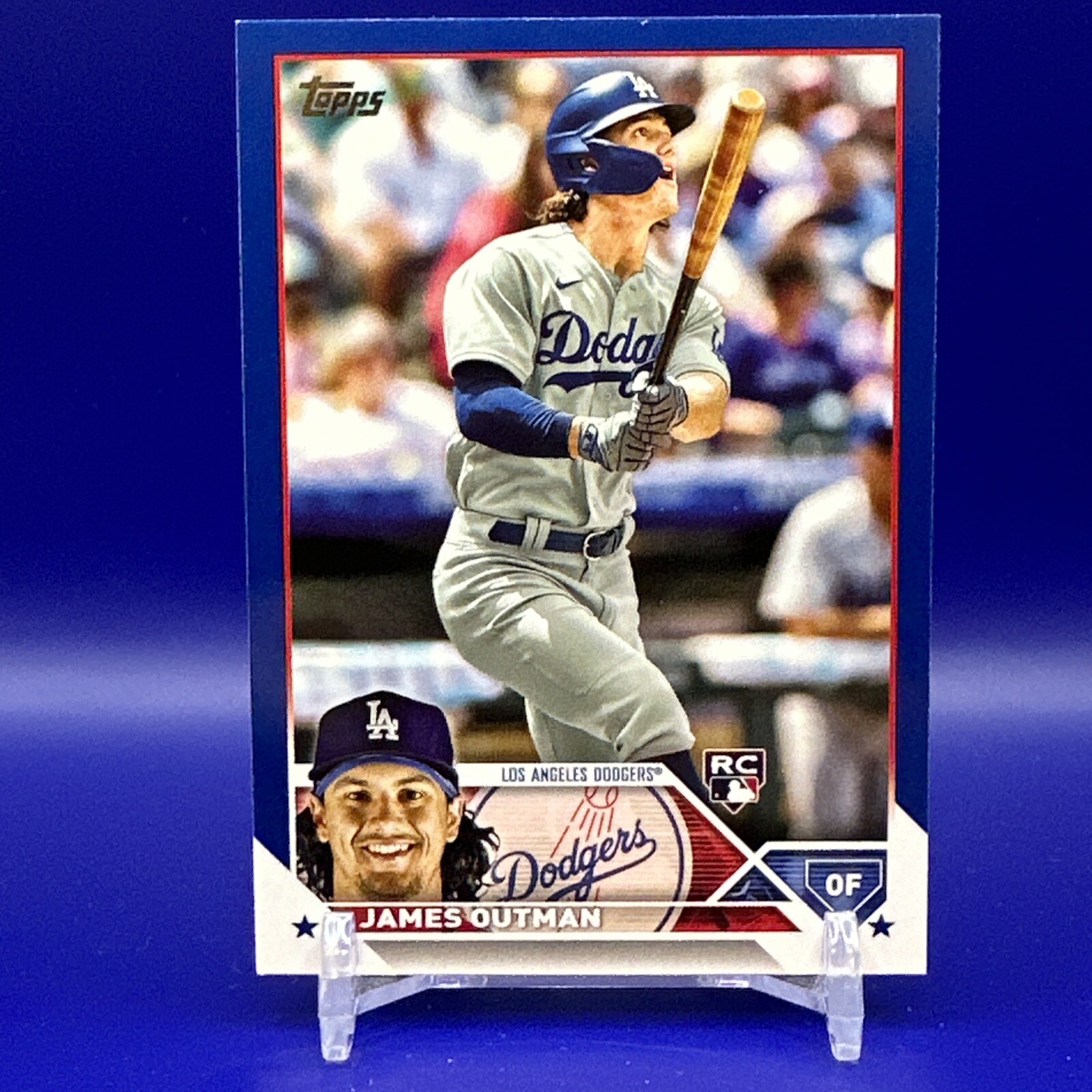 James Outman 2023 Topps Series 2 Royal Blue Border RC Los Angeles Dodgers #395