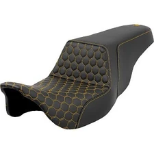 Saddlemen 808-07B-17707 Step-Up Seat Gold Honeycomb Stitch for 08-23 Touring