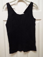 Yummie Tummie Tank With Reversible Neckline - Black- S/M - NEW