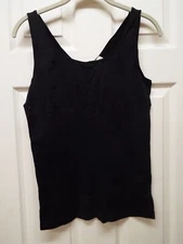 Yummie Tummie Tank With Reversible Neckline - Black- S/M - NEW