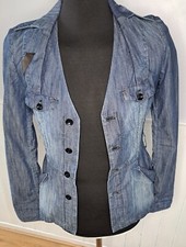 Diesel Lightweight Slim Cotton Blue Denim Summer Jacket Womens Size S