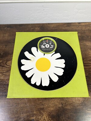 Vintage Hanson Bathroom Floor Scale MCM  Daisy Flower Avocado Green Works