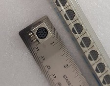 AMP 972363-1 8 PIN MINI-DIN SOCKET PCB MOUNT R/A SHIELDED KINKED PINS Qty.3