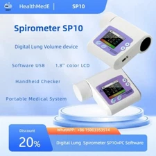 SP10 Handheld Spirometer -Vitalograph with 50-Pack Reusable Mouthpieces
