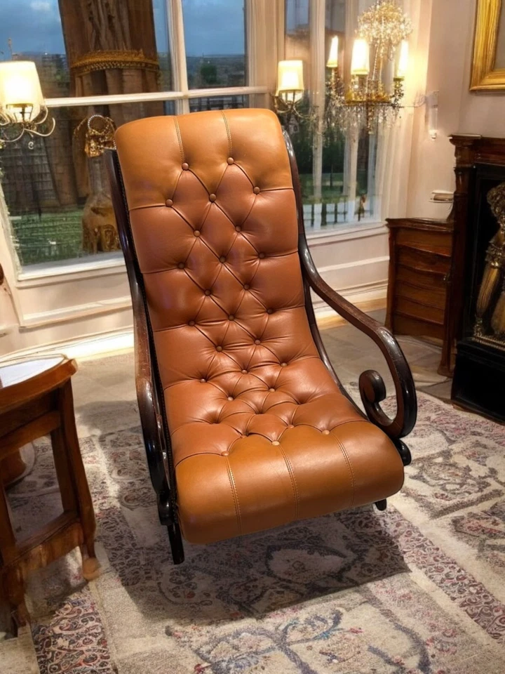 Chesterfield Lesesessel Made in England Period Rocker - Bild 3 von 4