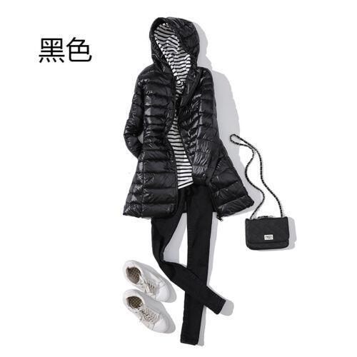 Damen Freizeit Kapuzenjacke Winter Reißverschluss Puffer warm schmale Passform Daunenmantel Übergröße - Bild 13 von 24