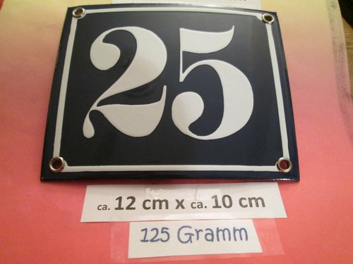 Hausnummer Emaille Nr. 15 + 16 weisse Zahl auf blauem Hintergrund 12 cm x 10 cm - Bild 13 von 13