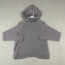 Athleta Criss Cross Hoodie Sweatshirt Womens Small Gray Soft Pullover EUC