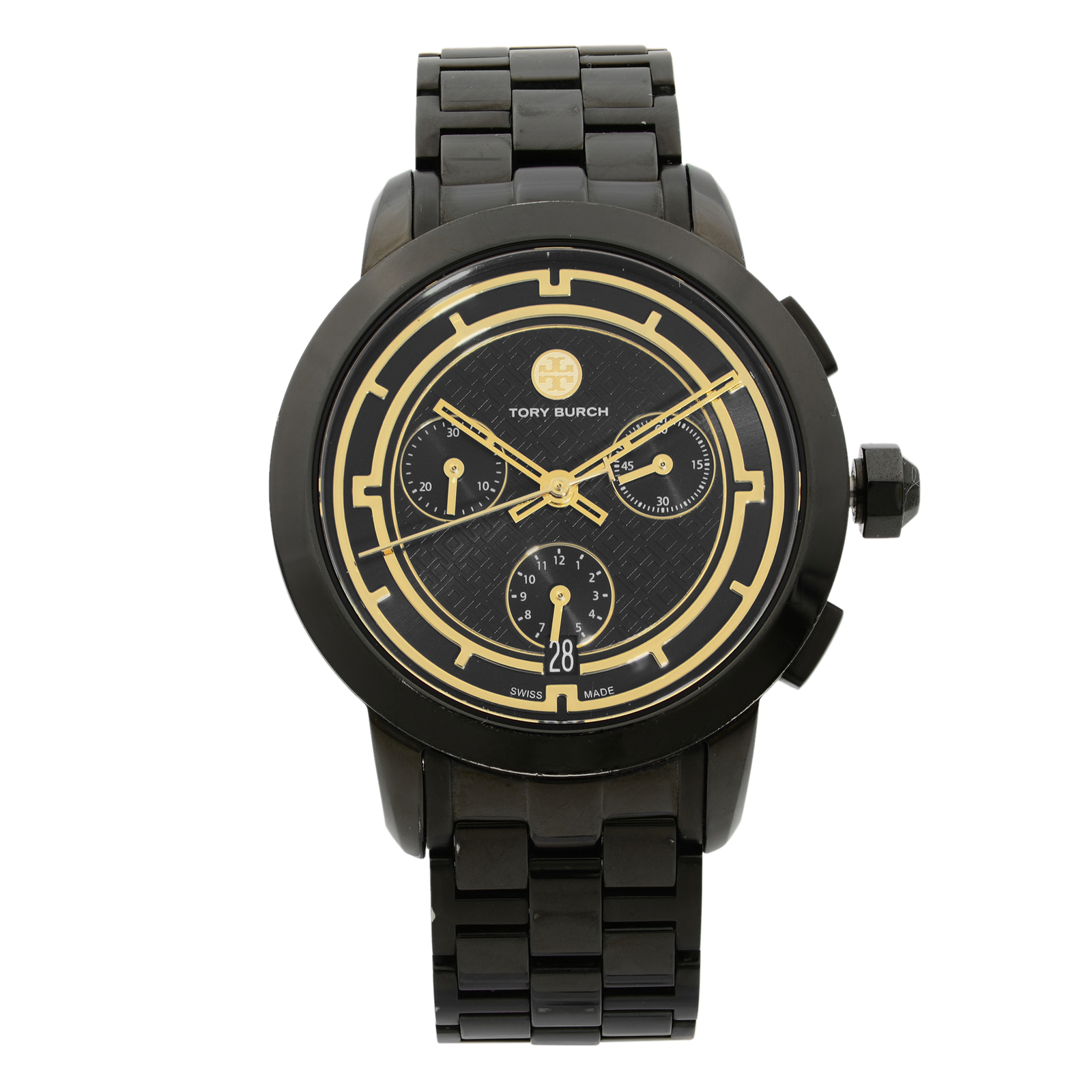Tory Burch Black Ion Plated Stainless Steel Quartz Ladies Watch TRB1025