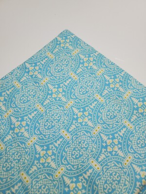 Amy Butler  Fabric Alchemy Blue Teal Geometric Cotton Sew Quilt OOP FAT QUARTER 