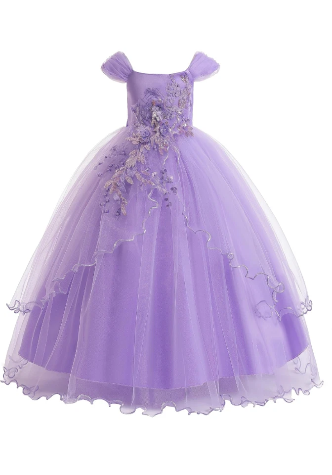 vestido de fiesta de boda hecho para niñas Foto 2 de 4