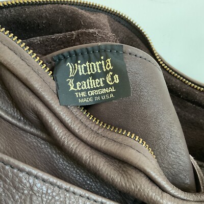 VTG Victoria Leather Co Brown Buttery Soft Hobo Shoulder Bag The