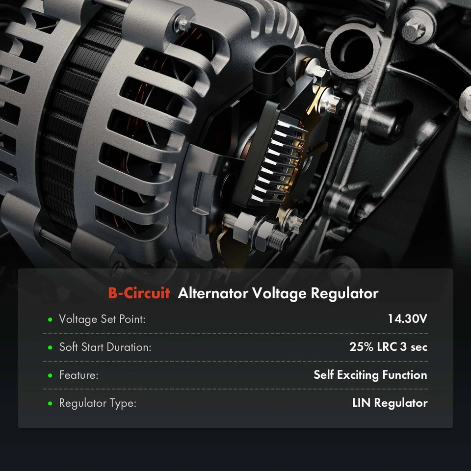 Regulador alternador para Audi A4 Q5 A5 A4 Quattro A5 Quattro Mercedes-Benz 14V Foto 2 de 4