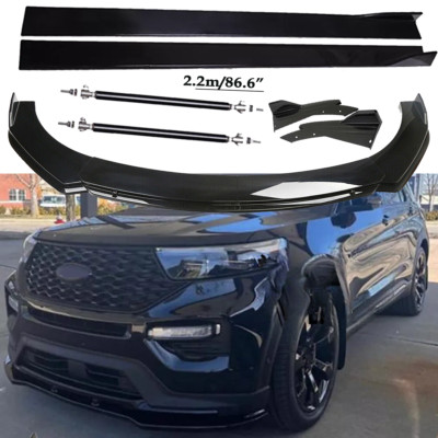 Front Bumper Lip Spoiler Diffuser Splitter Rear Side Skirt For Ford ...