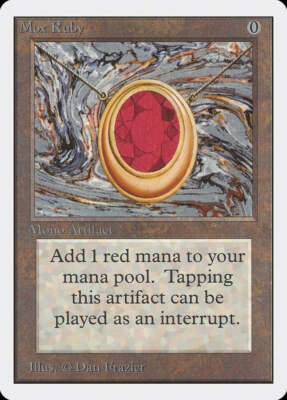 Magic: The Gathering MTG Mox Ruby [Unlimited Edition] Graded CGC