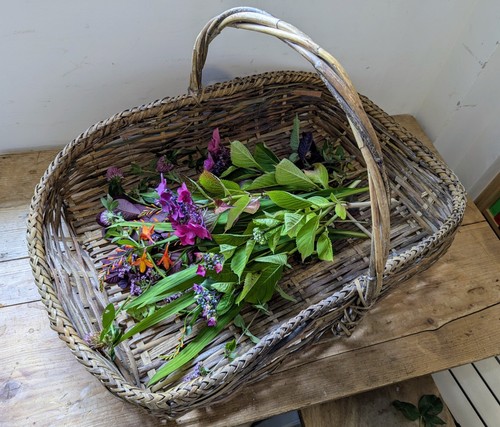 Wicker Trug'Flower Basket'1900-1910 English Original Condition Rare Prop Display - Picture 20 of 24