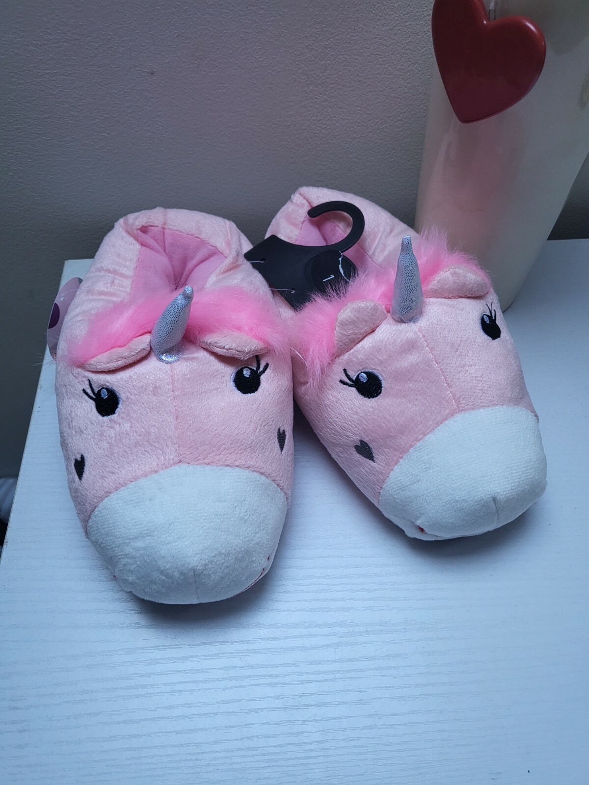 HULLABALOO Girls Unicorn Pink Slippers Warm Winter Cosy Size 1 image 10