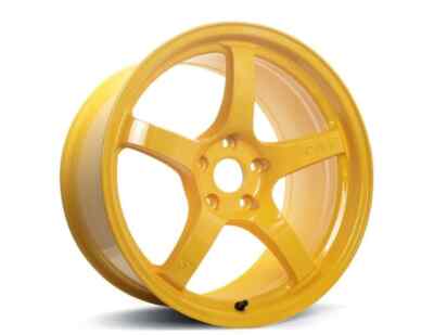 Gram Lights 57CR 18x10.5 +22 5x114.3 Mach Yellow (Set of 4) WGCRAC22EWXZ