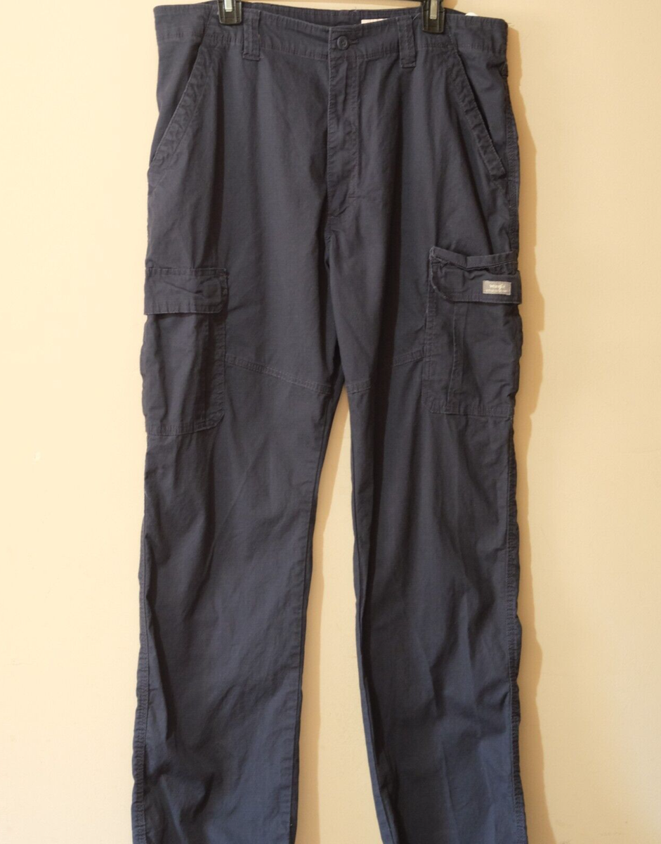 Wrangler Pants Cargo Relaxed Fit Utility Workwear Navy Women's 36x34 #H42-16