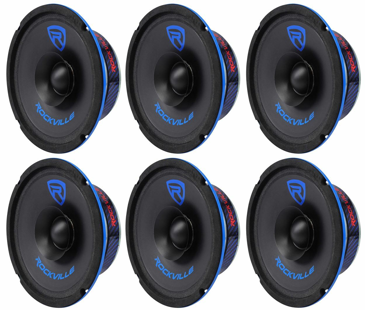 6 Автомобильные среднечастотные динамики Rockville RM64SP соответствующие стандарту CEA мощностью 65 Вт 4 Ом 21690₽