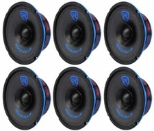 (6) Rockville RM64SP CEA Compliant 6.5” 480W Midrange Car Speakers 4 Ohm