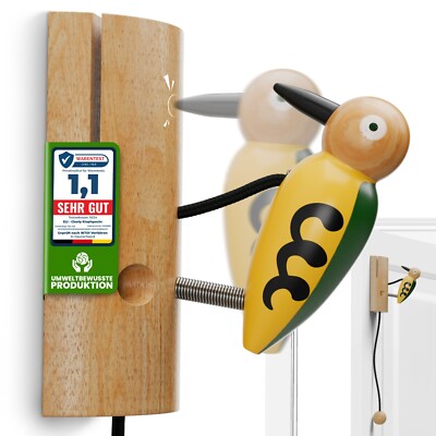 Eli Charly Klopfspecht Klingel aus Holz für Baumhaus Kinderzimmer Glocke