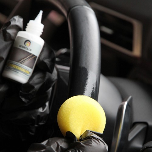 Auto BMW Montana grigio chiaro colore pelle, set riparazione pelle per pelle, ecopelle - Foto 8 di 9