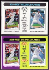 Mike Trout Clayton Kershaw 2024 Topps Heritage White Border 2014 MVP #207 & Base