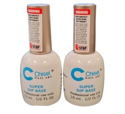 2 Bottles x Chisel Super Dip Base Coat ( No Activator Requires) 0.5 fl oz/ea