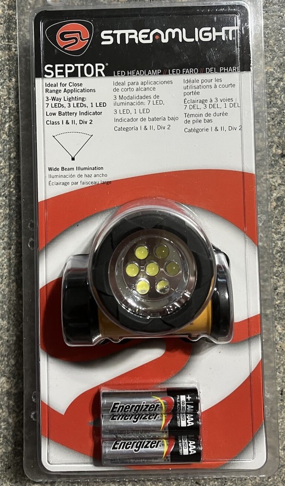 Streamlight Septor LED Headlamp with 3 Light Modes - 7 3 or 1 LED
