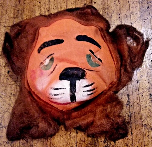 HALLOWEEN - 6 Vintage '30s-50s Gauze Masks - Lassie, Lion, Pirate, Leopard - NOS - Picture 9 of 12