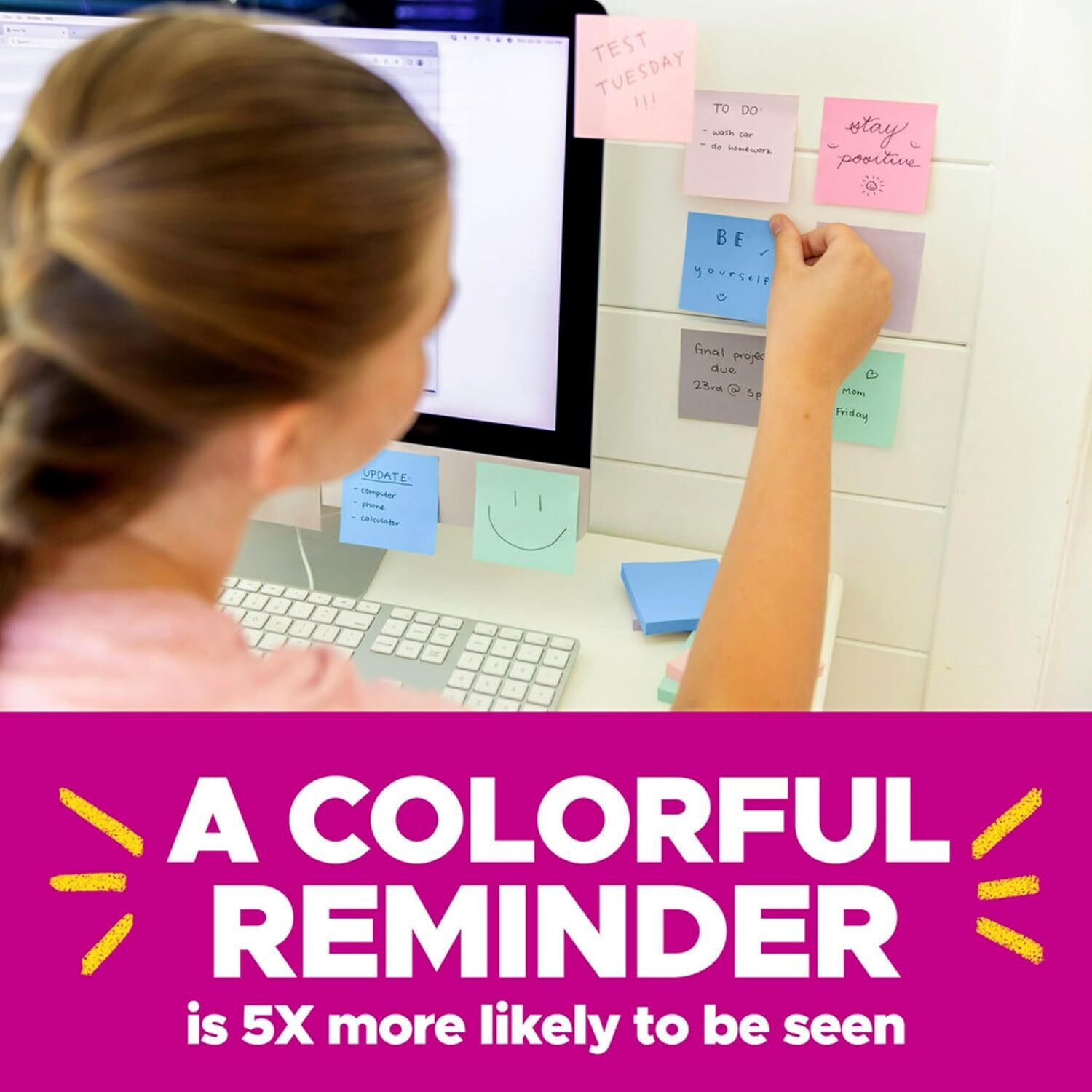 Super Sticky Notes 3x3 Inch with 2X Adhesive Power-image